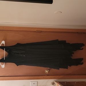 Torrid plus sized 20 black lace corset style full length sleeveless sexy dress